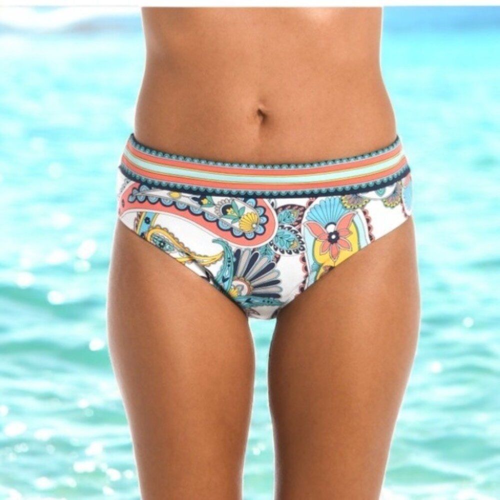 New LA BLANCA Pave The Way Mid-Rise Banded Hipster Bottom Size 14